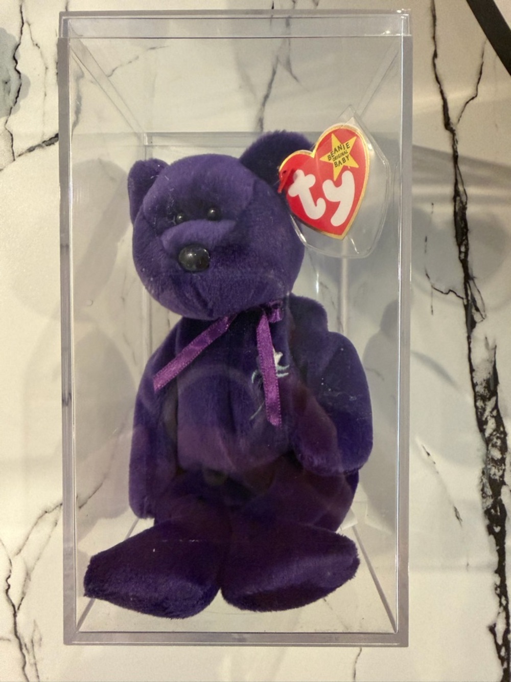 Ty Princess Beanie Baby Bear Plush with Ribbon and Tags